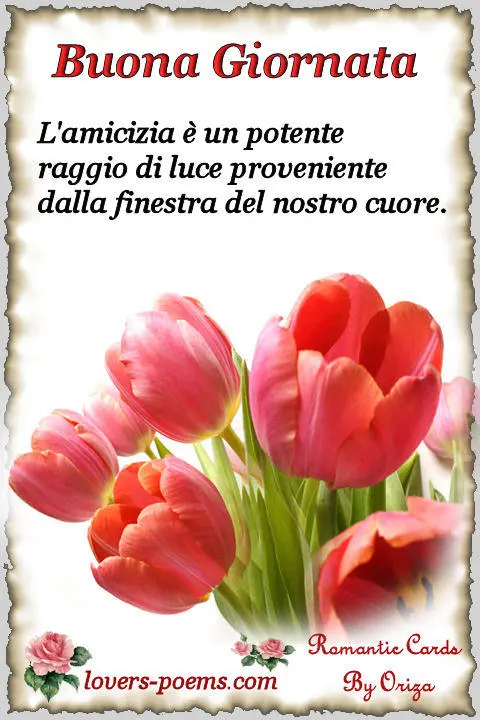 buona giornata, l'amicizia è potente raggio di luce proveniente dalla finestra del nostro cuore
