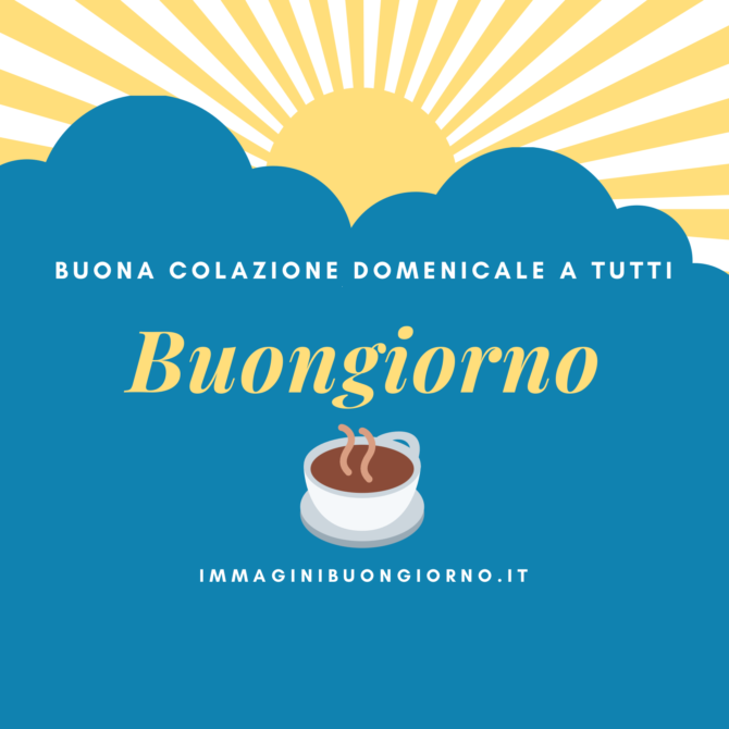 buona colazione domenicale a tutti